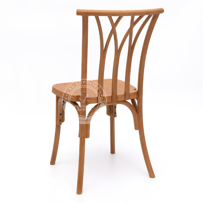 WILLOW Oak Brown Wood-Grain Resin Chair