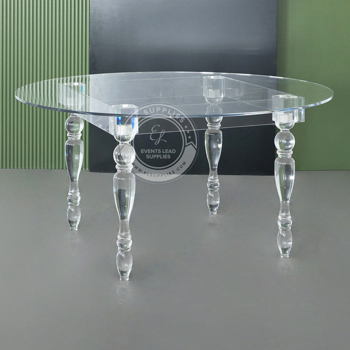 CLARITY Round Acrylic Dining Table