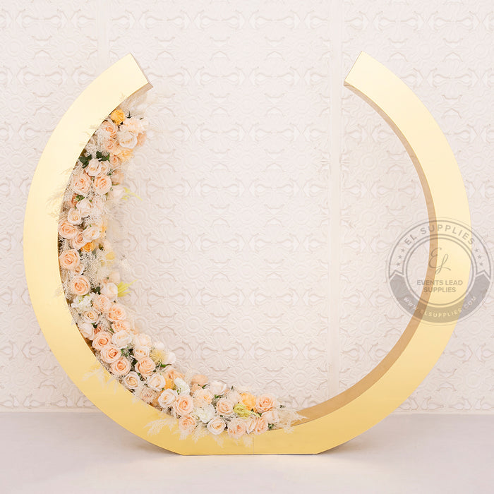 HIPPOLYTE Circular Backdrop Stainless Steel Gold