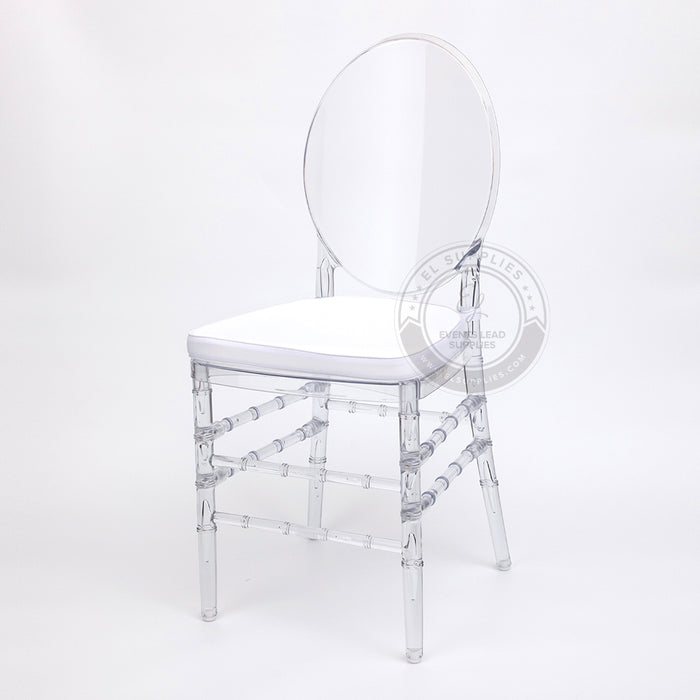 FLORENCE Clear Resin Chair with Free Cushion