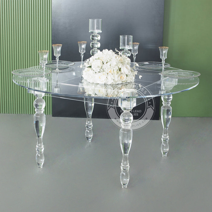 CLARITY Round Acrylic Dining Table