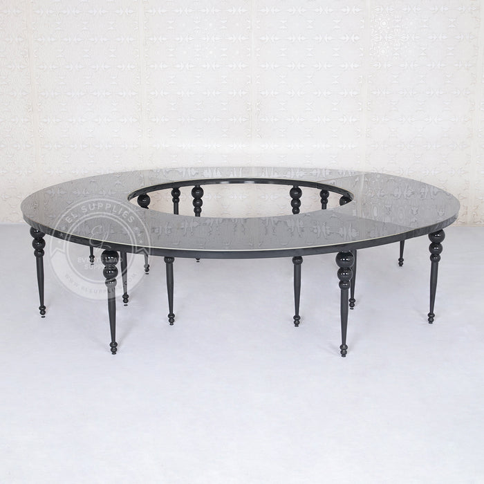 VEGA Half Circle Dining Table - Full Black