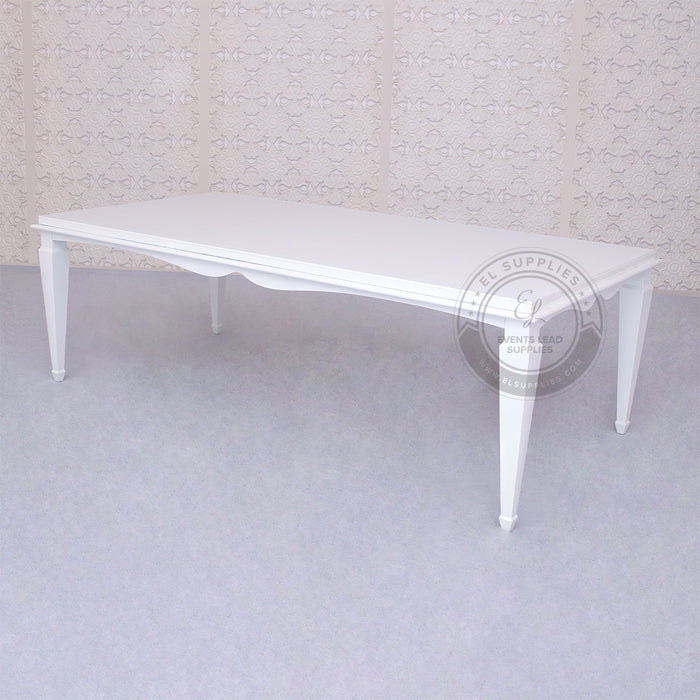 APRICUS White 8-foot Dining Table
