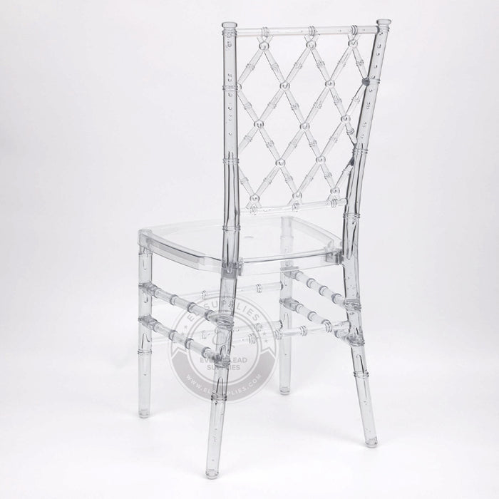 DIAMOND Clear Back Resin Chair with Free Cushion