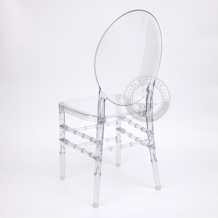 FLORENCE Clear Resin Chair with Free Cushion