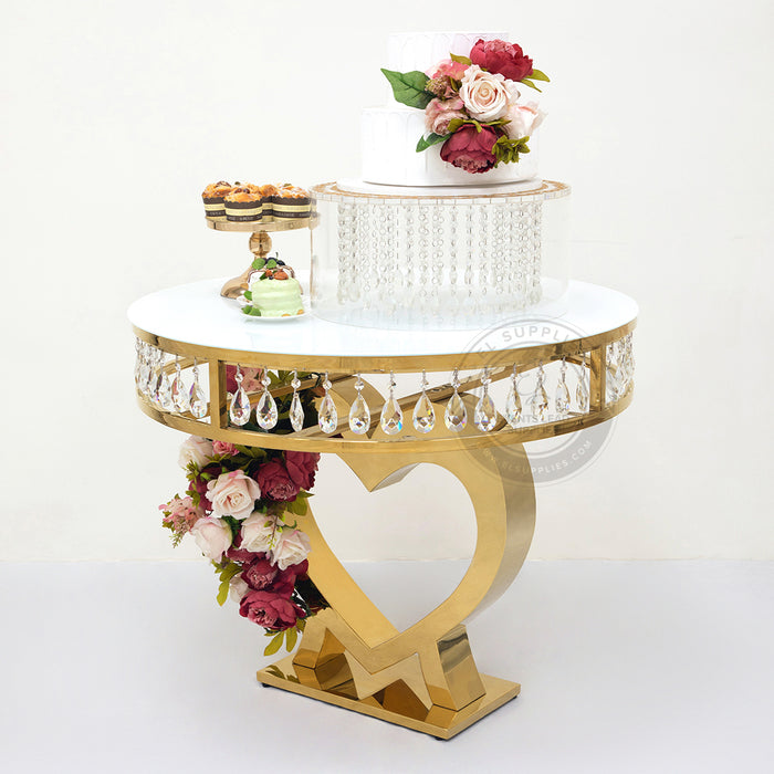 GEMMA HATHOR Heart Shaped Cake Table