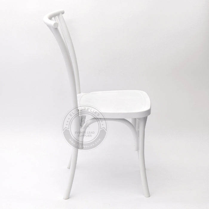 WILLOW White Wood-Grain Resin Chair