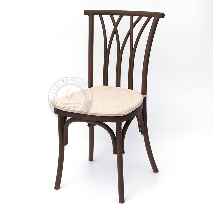 WILLOW Dark Walnut Wood-Grain Resin Chair