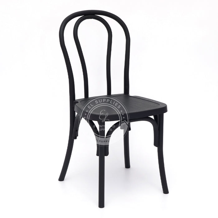 BENTWOOD Black Wood-Grain Resin Chair