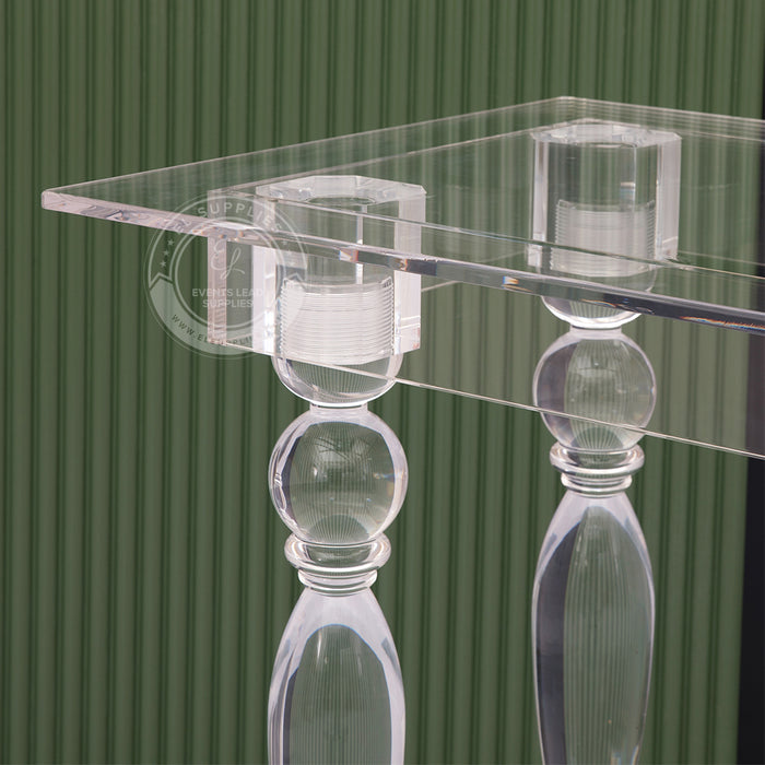 CLARITY Clear Ghost Acrylic Bar Table - 6 Foot