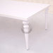 white wood dining table