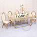 wedding gold sweetheart dining table & chairs