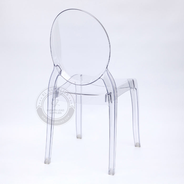 SOPHIA Clear Resin Oval Back Wide Seat Ghost Chair
