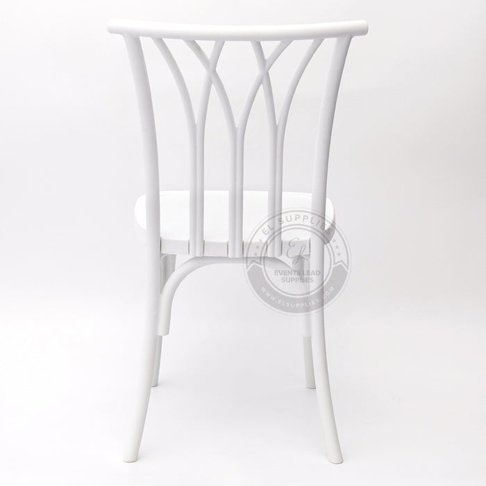 WILLOW White Wood-Grain Resin Chair