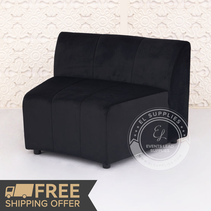 ARORA Black Curved Modular Sofa