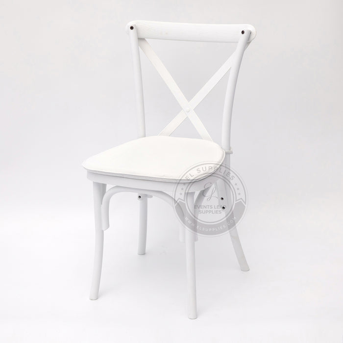 CROSSBACK White Wood-Grain Resin Chair