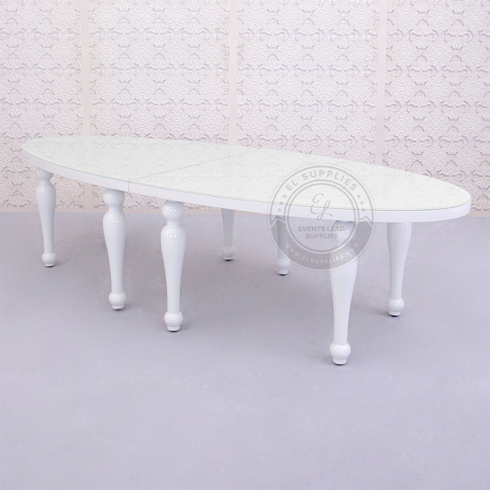 ADSULLATA Oval White Table 10ft