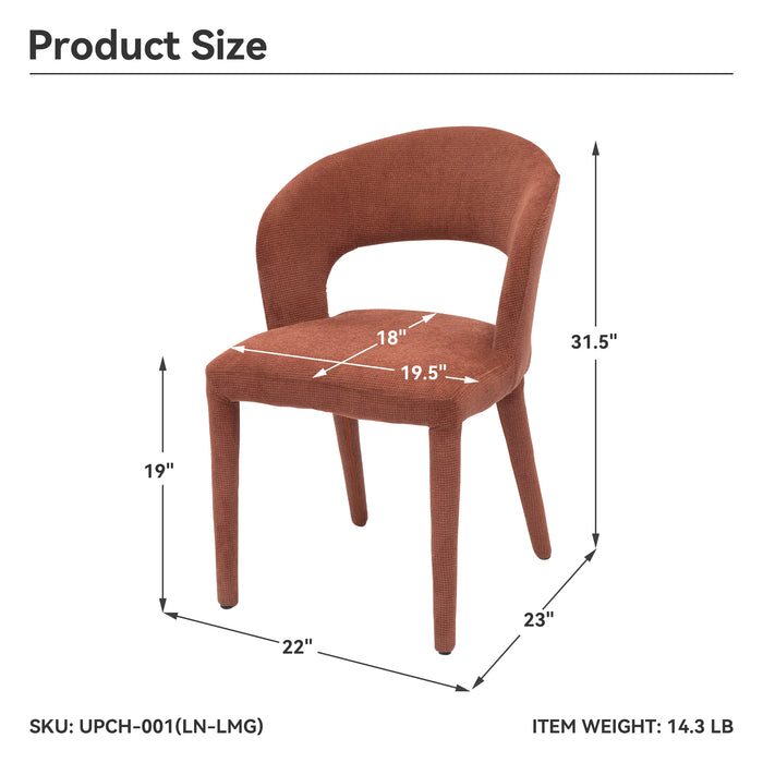 HADEEL Bright Mahogany Accent Chair