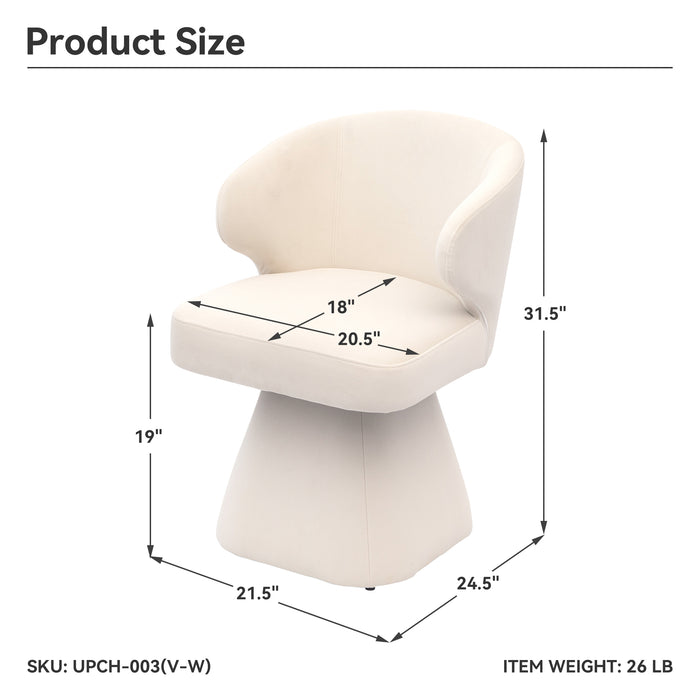 LARACHE White Accent Chair