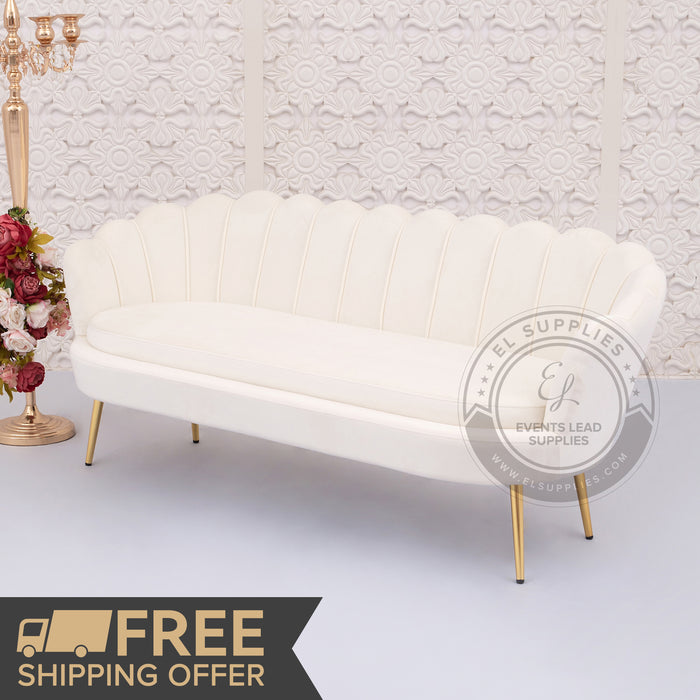 LULU Sofa White Three-Seater