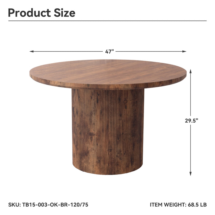 LUMY Oak Brown Dining Table