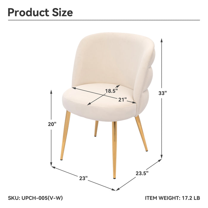 NADOR White Accent Chair