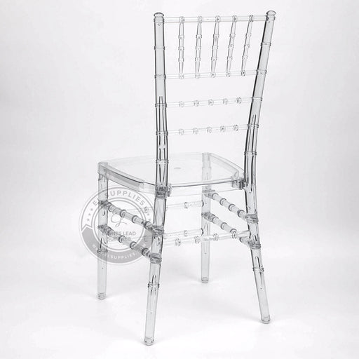 Clear Resin Monoblock Chiavari Chair Durable with Free Cushion