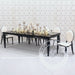 8 seater dining table set with black glass top