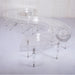 round s-shaped acrylic dining table