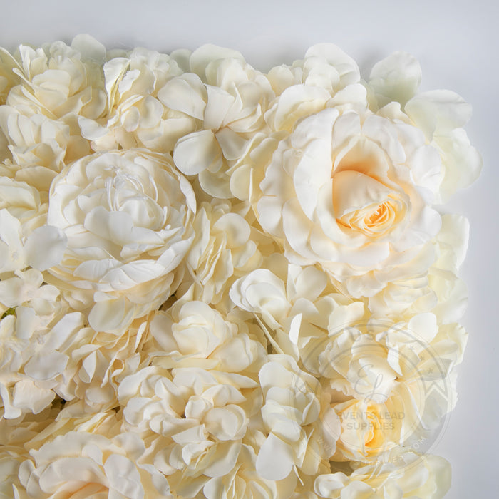 Silk Rose & Hydrangea Flower Panels - Off-White or Champagne - 24" x 16" - UV Protected