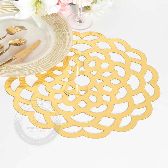 DAHLIA Placemat One Side Gold One Side Silver