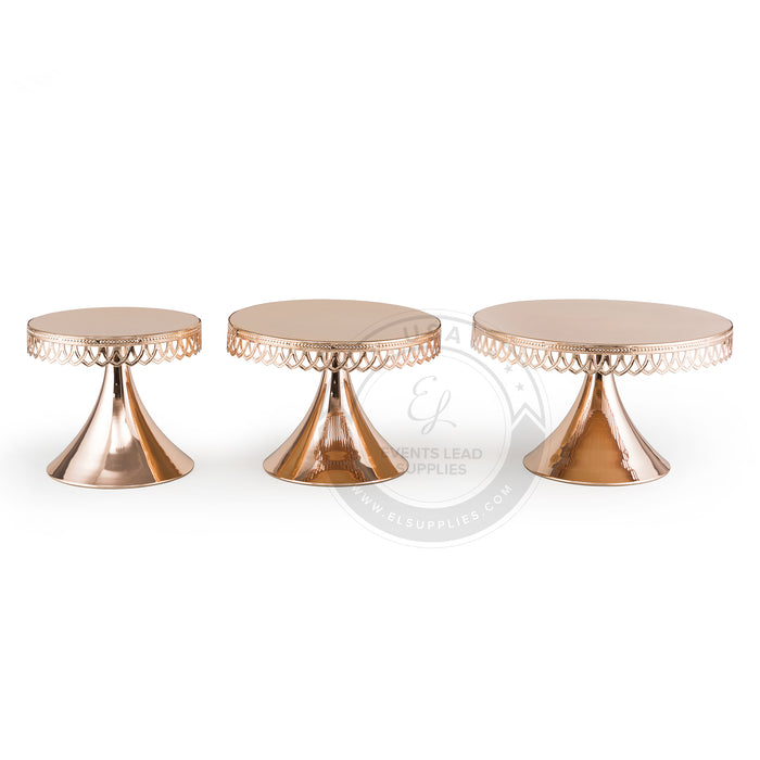 FRINGED Gold Cake Stands