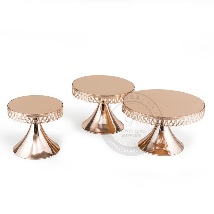 FRINGED Gold Cake Stands