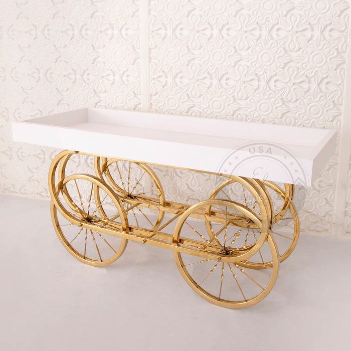 GLYKERIA Gold and White Cart