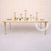 white and gold elegant dining table 