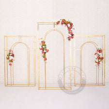 Wedding Backdrop Set | Gold Arch Frame — EL Supplies USA
